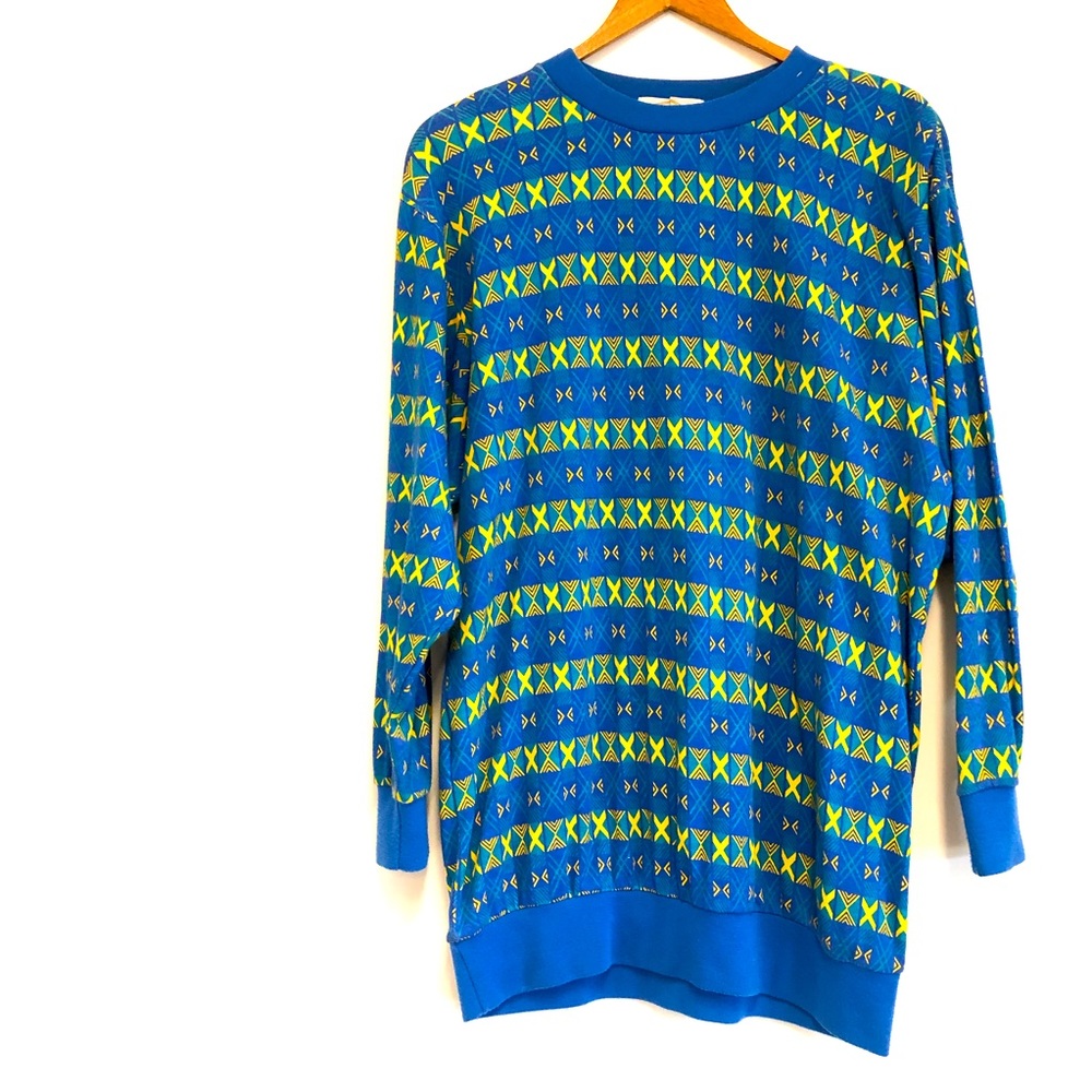 Vintage 100% Cotton Geometric Oversized Sweater